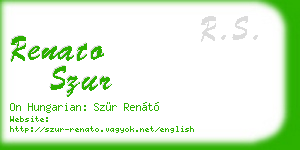 renato szur business card